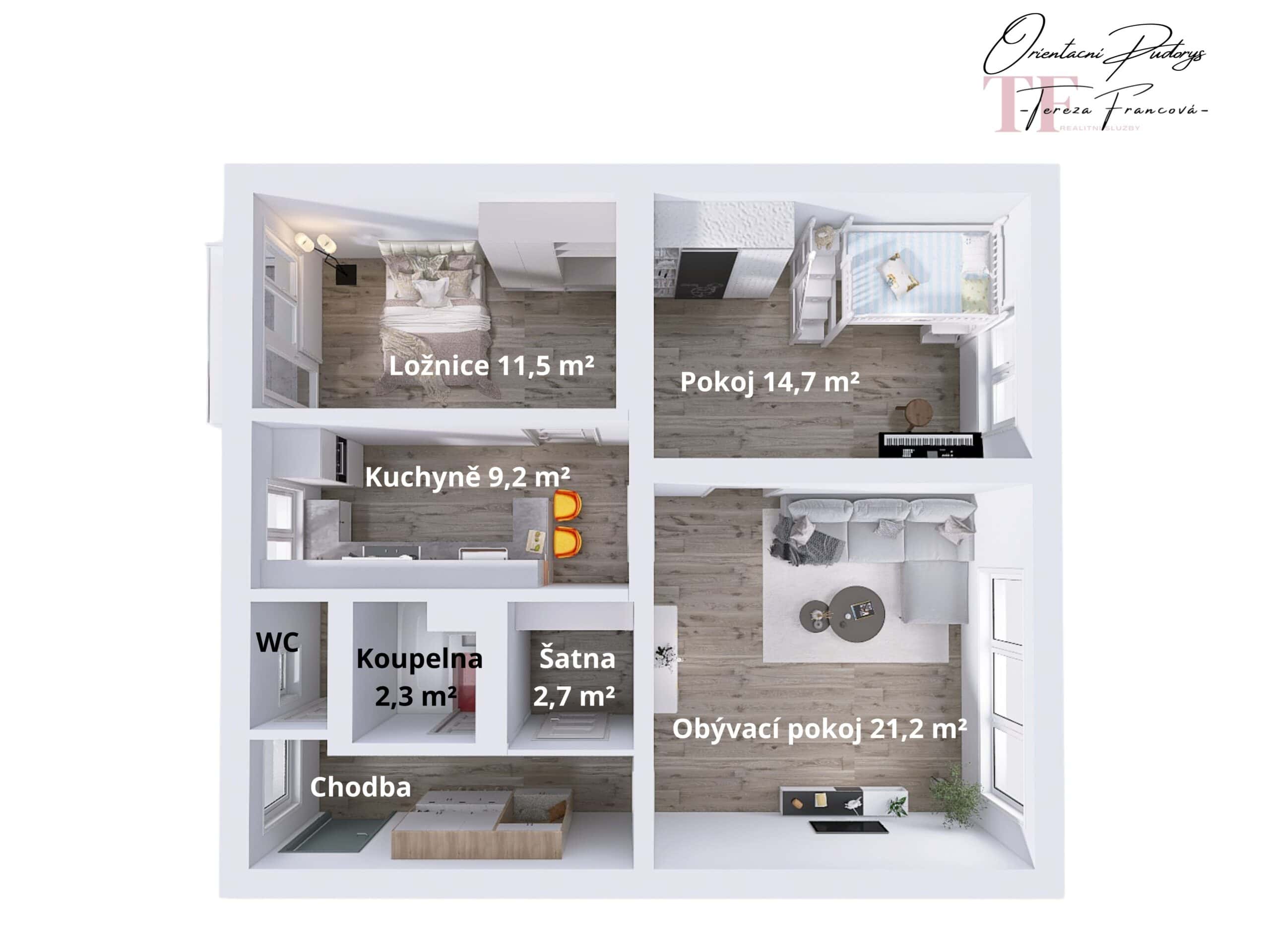 Pronájem bytu 3+1 Prostějov, Mgr. Tereza Francová realitní makléř Prostějov